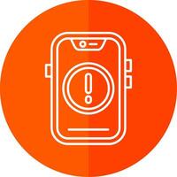 Error Line Red Circle Icon vector