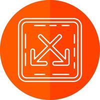Intersect Line Red Circle Icon vector