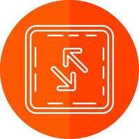 Swap Line Red Circle Icon vector