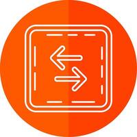 Swap Line Red Circle Icon vector