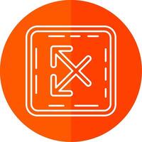 Intersect Line Red Circle Icon vector