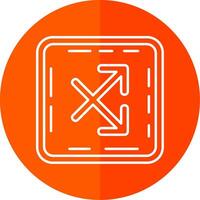 Intersect Line Red Circle Icon vector