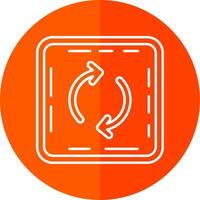 Loop Line Red Circle Icon vector