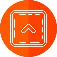 Chevron Line Red Circle Icon vector