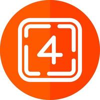 Four Line Red Circle Icon vector
