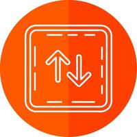 Swap Line Red Circle Icon vector
