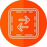 Swap Line Red Circle Icon vector