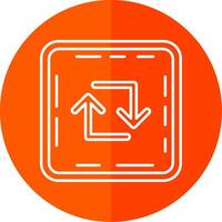 Loop Line Red Circle Icon vector