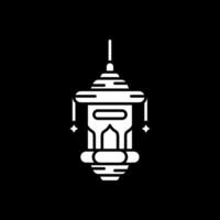 Oil lamp Glyph Inverted Icon vector