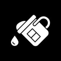 Paint bucket Glyph Inverted Icon vector