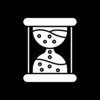 Sand clock Glyph Inverted Icon vector