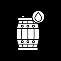 Oil barrel Glyph Inverted Icon vector