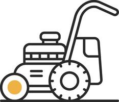 Mower Skined Filled Icon vector