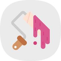 Paint roller Flat Curve Icon vector