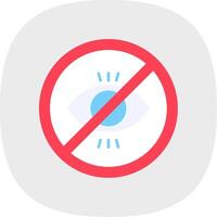 No illegitimate Flat Curve Icon vector