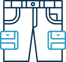 Cargo Line Blue Two Color Icon vector