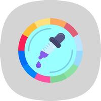 Color picker Flat Curve Icon vector