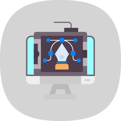 Graphic design Flat Curve Icon