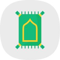 oración compañero plano curva icono vector