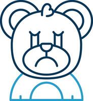 Cry Line Blue Two Color Icon vector