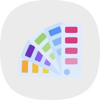 Color sample Flat Curve Icon vector