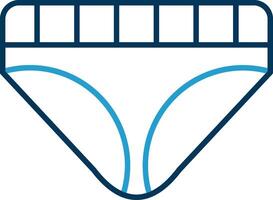 Underwear Line Blue Two Color Icon vector