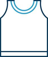 Top Line Blue Two Color Icon vector