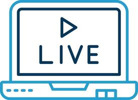 Live Line Blue Two Color Icon vector