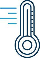 Thermometer Line Blue Two Color Icon vector