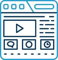Website Line Blue Two Color Icon vector