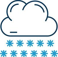 Snowy Line Blue Two Color Icon vector