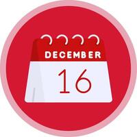16th of December Flat Multi Circle Icon vector