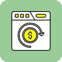 Return of investment Filled Yellow Icon vector