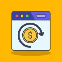 Return of investment Filled Shadow Icon vector