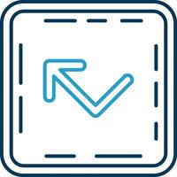 Bounce Line Blue Two Color Icon vector
