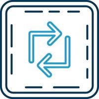 Loop Line Blue Two Color Icon vector