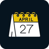 27th of April Glyph Two Color Icon vector