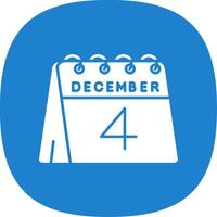 4th of December Glyph Curve Icon vector
