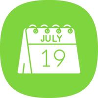 19th of July Glyph Curve Icon vector