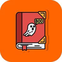 Spooky Filled Orange background Icon vector