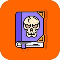 Horror Filled Orange background Icon vector