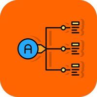 Relation Filled Orange background Icon vector