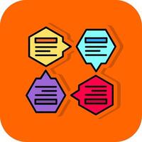 Infographic Filled Orange background Icon vector