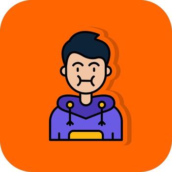 enfermedad lleno naranja antecedentes icono vector