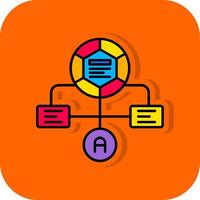 Workflow Filled Orange background Icon vector