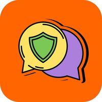 Secure Filled Orange background Icon vector