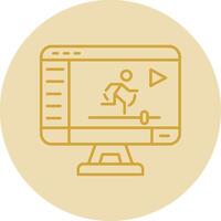 Motion graphic Line Yellow Circle Icon vector