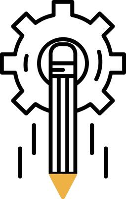 Design process Skined Filled Icon