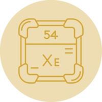 Xenon Line Yellow Circle Icon vector