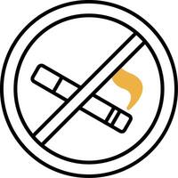 No smoking Skined Filled Icon vector